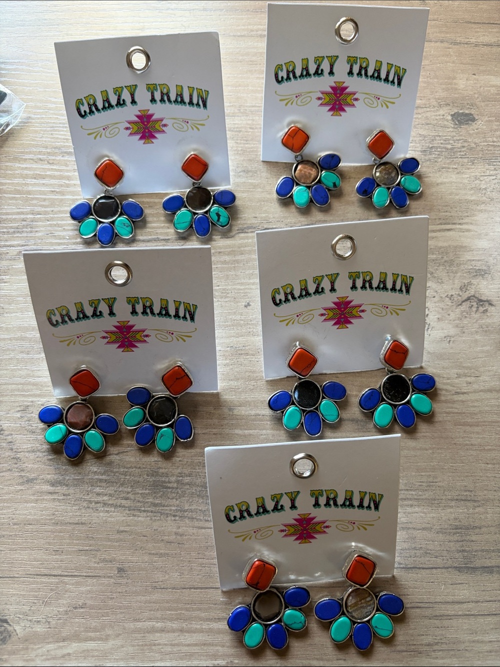 NWT Crazy Train Multicolor Floral Drop Earring Bundle (5 pairs)